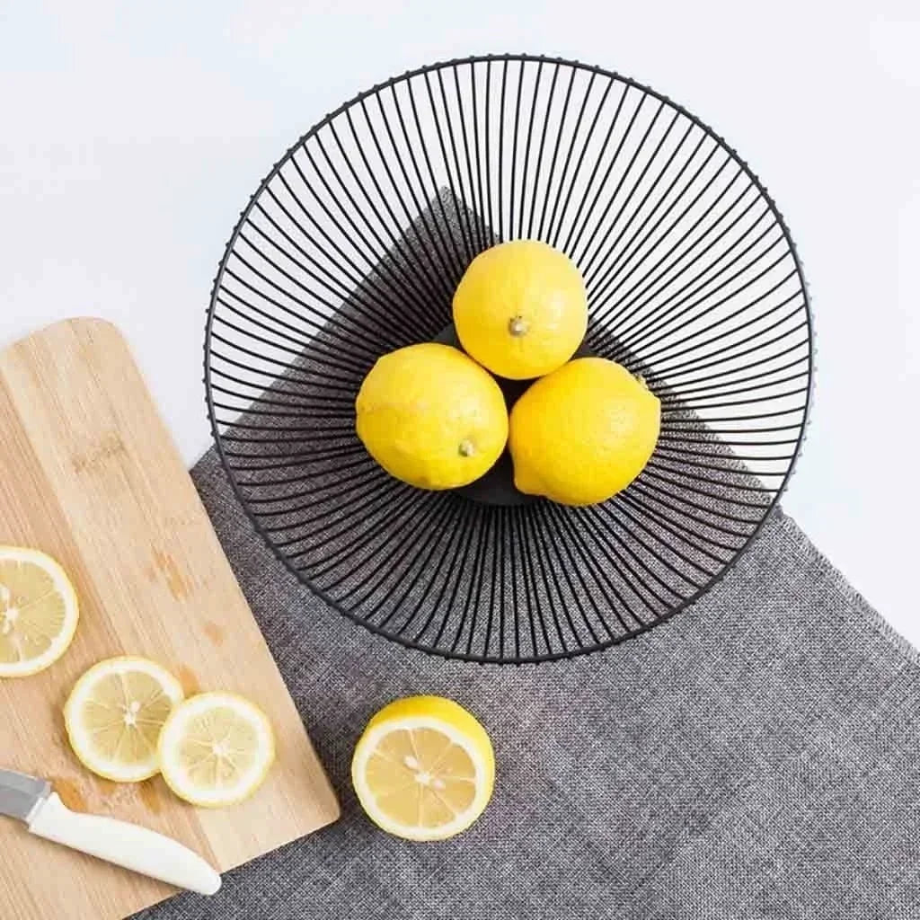 Iron Wire Fruit Basket Bowl Kitchen Table Decor