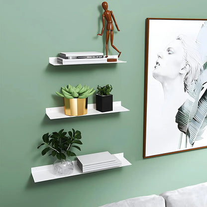 Floating Bathroom Wall Shelf Aluminium Storage Rack Home Decor