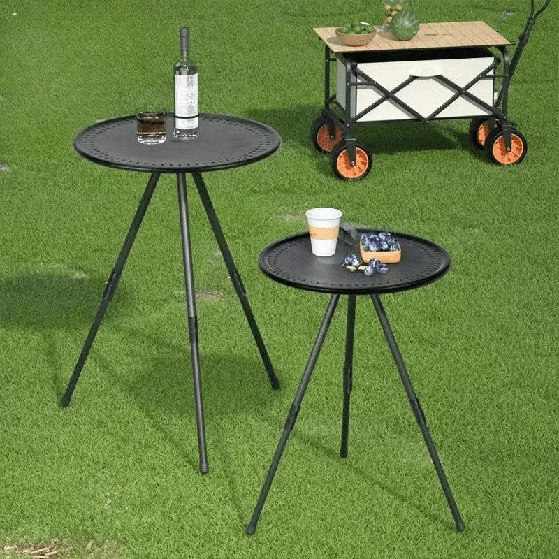 Portable Folding Camping Table Aluminum Lightweight Round Tea Table