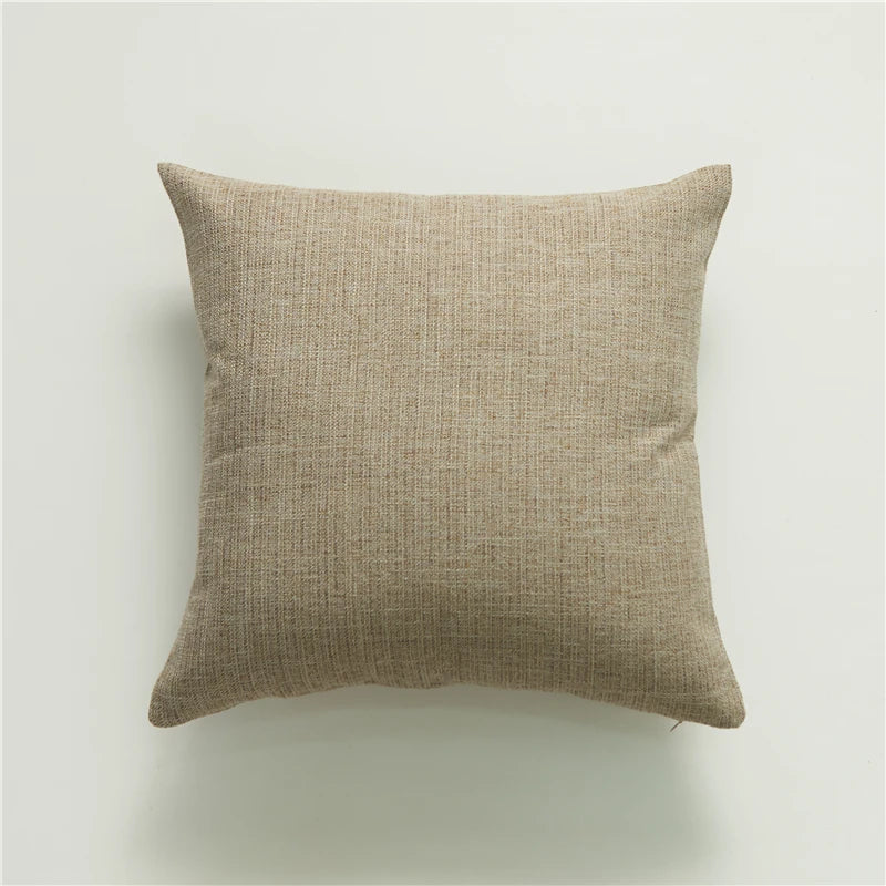 Linen Sofa Throw Pillow Cover Soft Neutral Cushion Cover Living Room