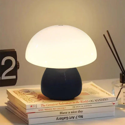 Mushroom Table Lamp LED Touch Dimming USB Rechargeable Bedside Ambient Light