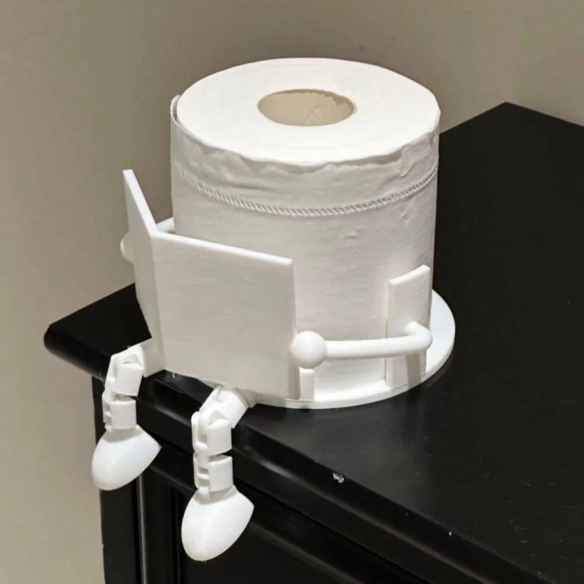 Sculptural Standing Toilet Paper Holder Modern Bathroom Decor