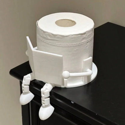 Sculptural Standing Toilet Paper Holder Modern Bathroom Decor