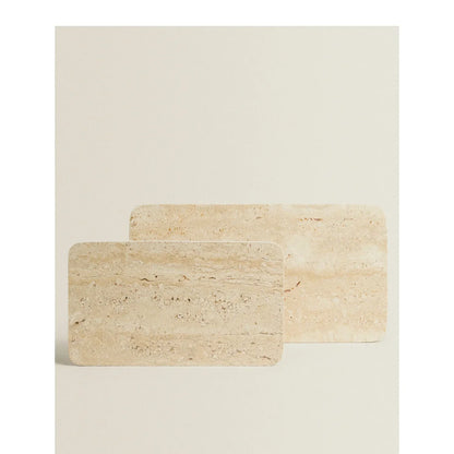 Natural Travertine Marble Tray Decorative Storage Vanity Tray Home Decor