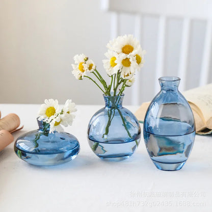 3-Piece Glass Bud Vase Set Vintage Centrepiece Home Decor