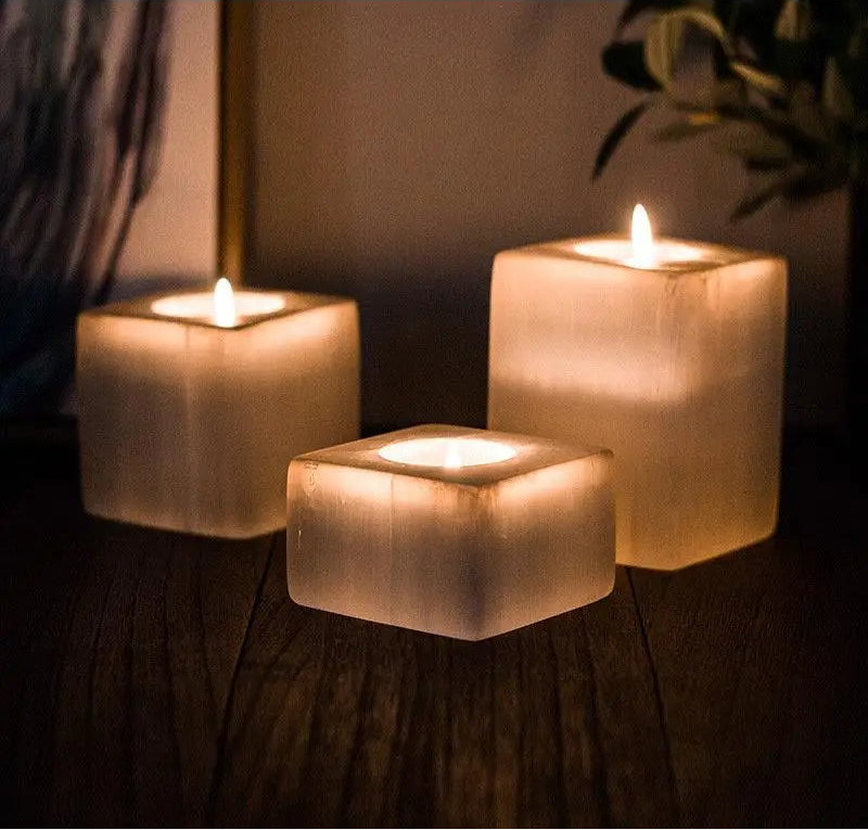 Square Stone Minimalist Candle Holder Wax Melt Home Decor