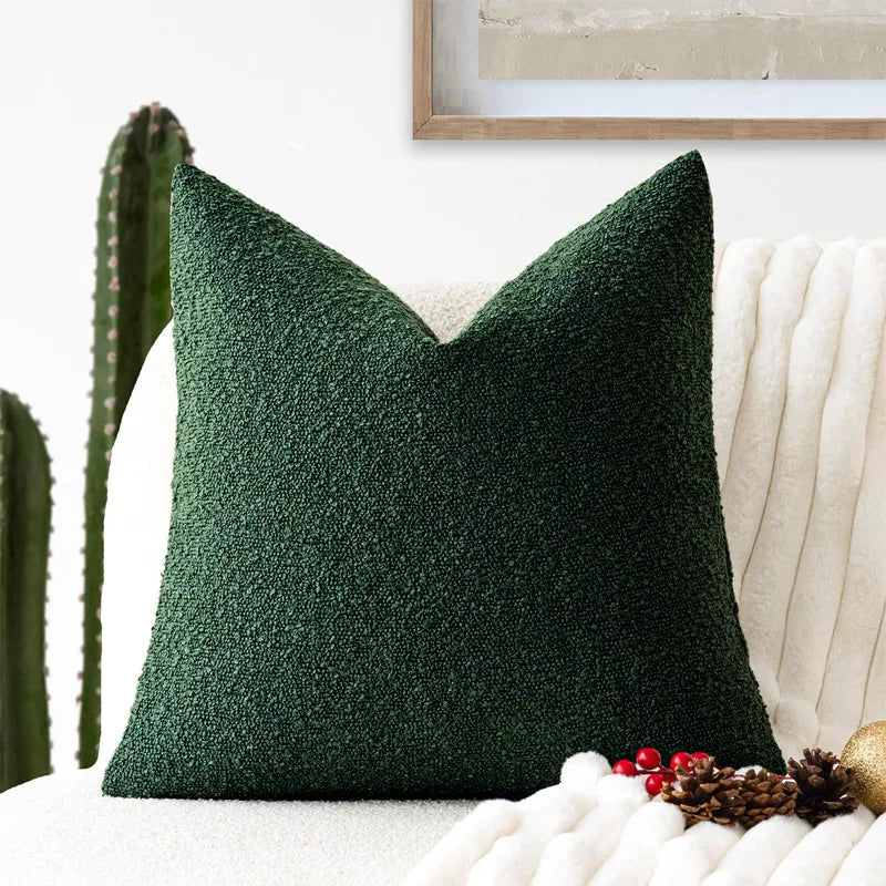 Bouclé Textured Cushion Cover Soft Looped Sofa Pillow Cover Home Decor