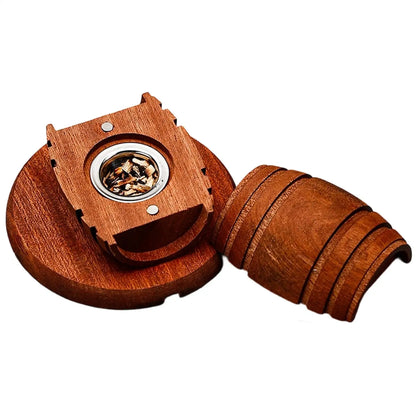 Wooden Whiskey Smoker Kit Cocktail Spirits Infuser Bar Tool Gift for Him
