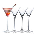 Martini Glasses Set of 4 Trumpet Coupe Cocktail Glassware Home Bar