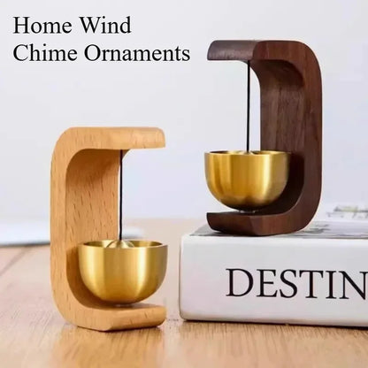 Japanese Magnetic Indoor Wind Chime Oak and Copper Doorbell Home Decor