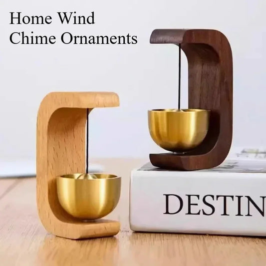 Japanese Magnetic Indoor Wind Chime Oak and Copper Doorbell Home Decor
