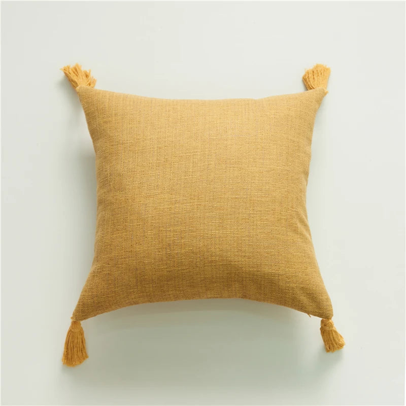 Linen Sofa Throw Pillow Cover Soft Neutral Cushion Cover Living Room