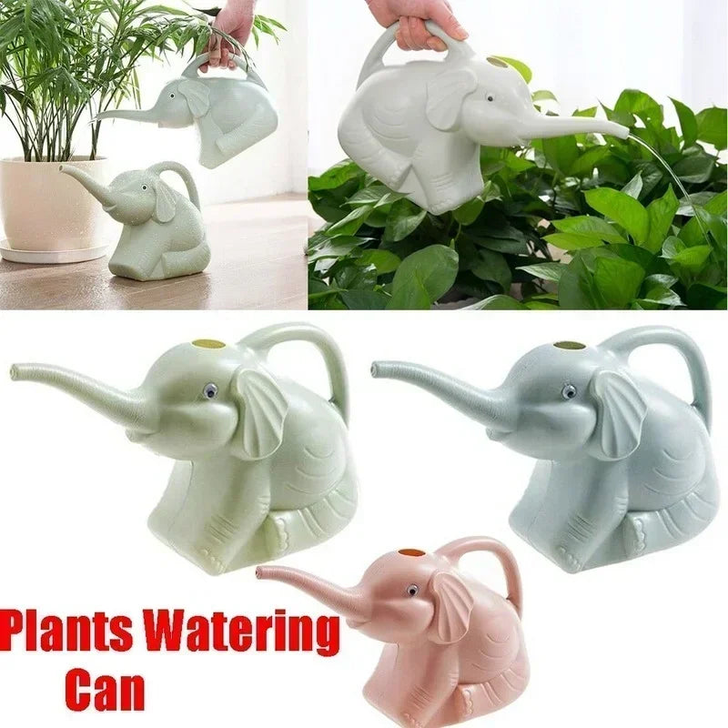 Elephant Watering Can Cute Plastic Indoor Plant Gardening Decor Kids
