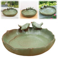 Ceramic Bird Bath Bowl Multifunctional Outdoor Garden Hummingbird Feeder