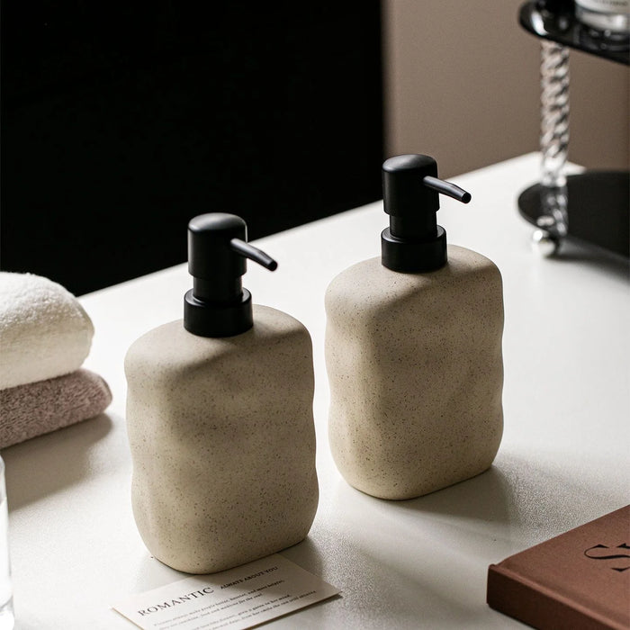 Wabi Sabi Ceramic Soap Dispenser Japandi Bathroom Styling