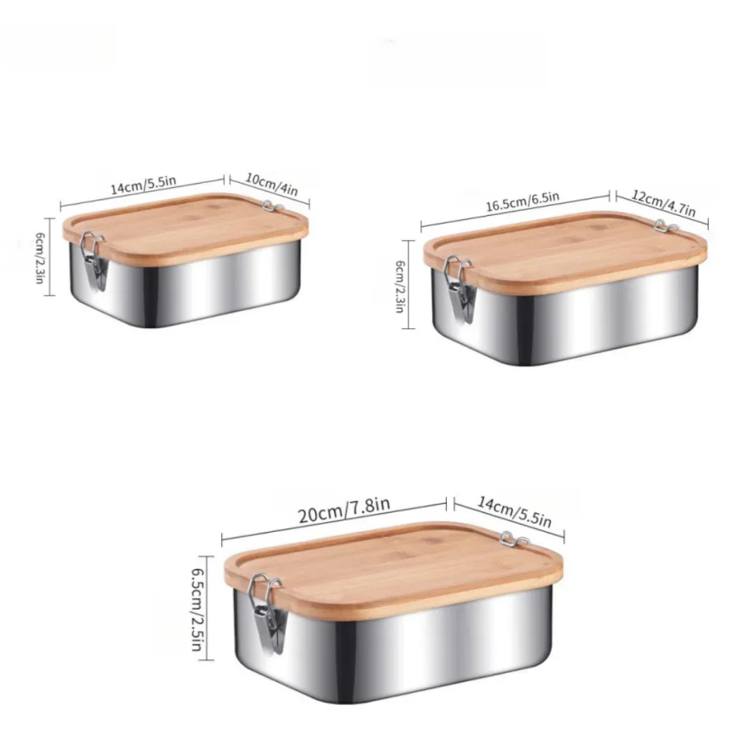 Stainless Steel Bento Lunch Box Leakproof Sealed Food Container Home Decor
