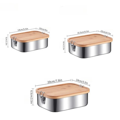 Stainless Steel Bento Lunch Box Leakproof Sealed Food Container Home Decor