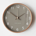 Solid Wood and Glass Silent Wall Clock Nordic Living Room Decor Ideas