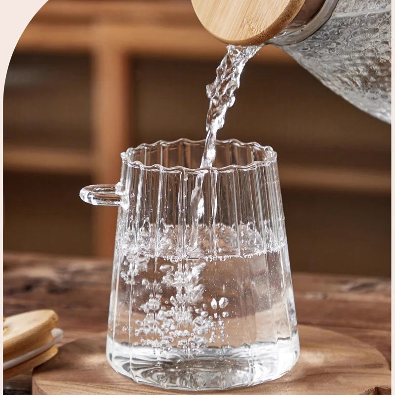 Airtight Glass Storage Jar with Wooden Lid and Bamboo Spoon Kitchen Pantry Decor