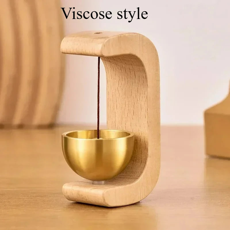 Japanese Magnetic Indoor Wind Chime Oak and Copper Doorbell Home Decor