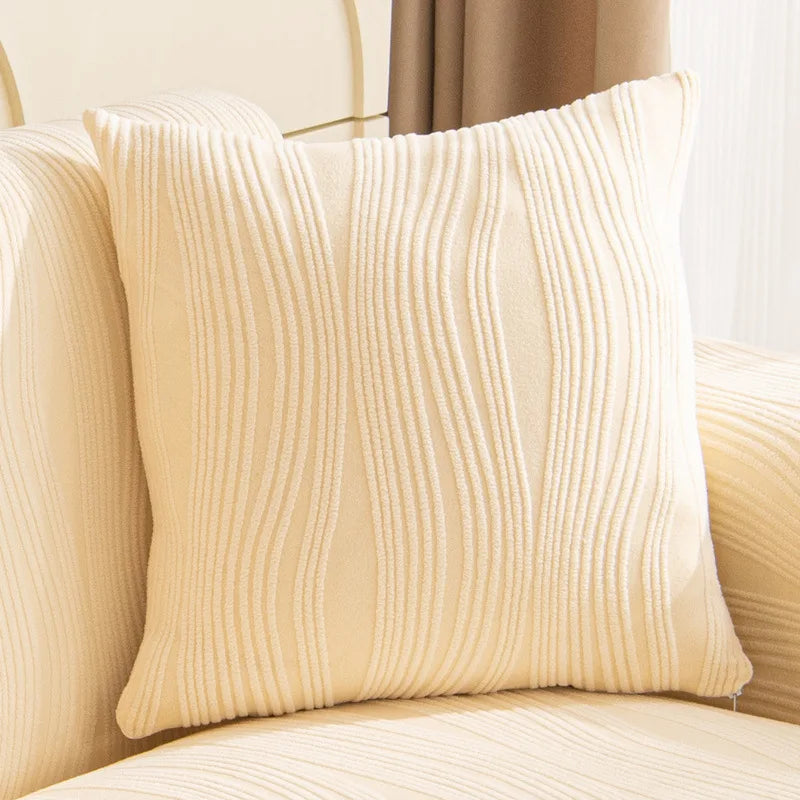 Jacquard Textured Cushion Cover Thick Soft Knitted Sofa Pillow Cover Home Decor