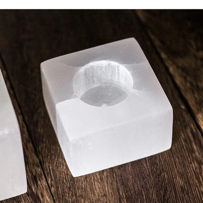 Square Stone Minimalist Candle Holder Wax Melt Home Decor