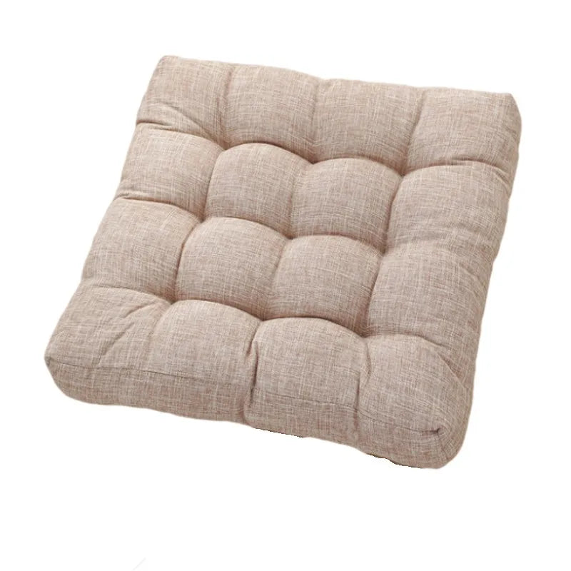 Linen Tufted Floor Cushion Square Meditation Yoga Seat Pad Home Decor