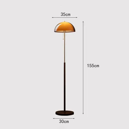 Modern Dark Acrylic Shade Floor Lamp Minimalist Standing Light Bedroom Home Decor