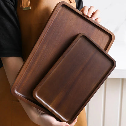 Solid Walnut Wood Serving Tray Coffee Table Decor Kitchen Home Decor