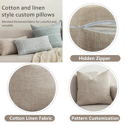 Bold Vertical Stripe Linen Cushion Cover Casual Sofa Bed Decor