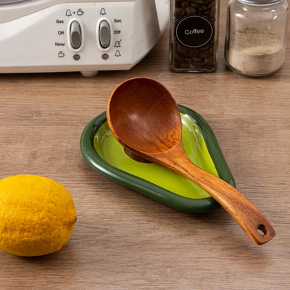 Ceramic Spoon Rest Kitchen Countertop Cooking Utensil Holder