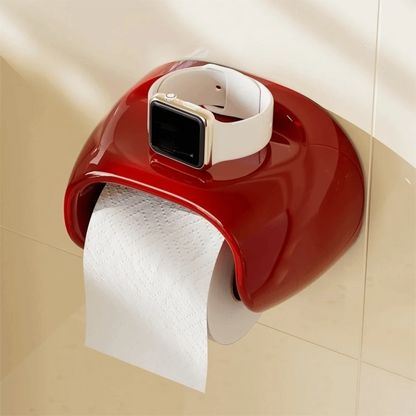 Wall Mounted Toilet Paper Holder No Drill Waterproof Storage Box