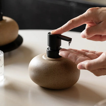 Nordic Ceramic Soap and Lotion Dispenser Minimalist Bathroom Decor