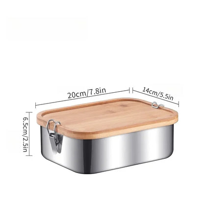 Stainless Steel Bento Lunch Box Leakproof Sealed Food Container Home Decor