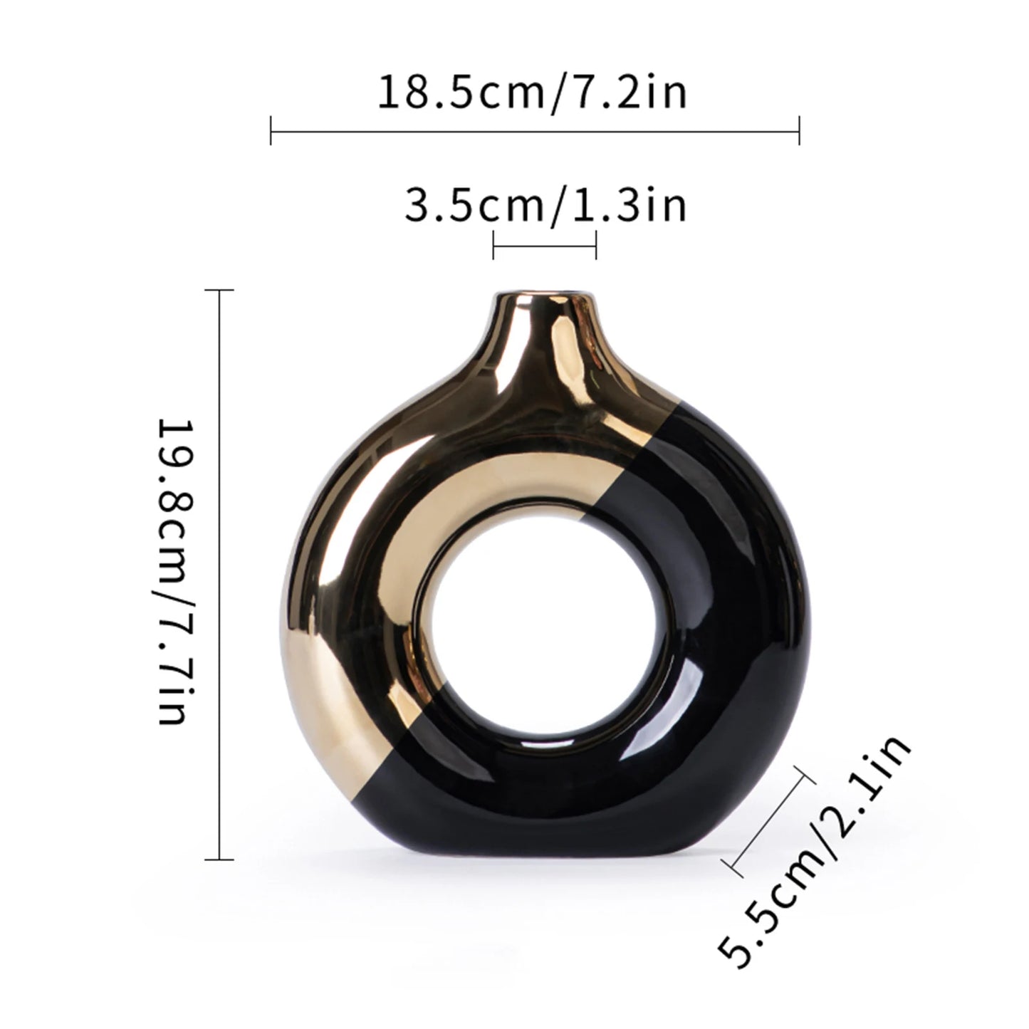 Luxury Nordic Ceramic Flower Vase Minimalist Home Decor Living Room