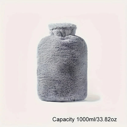 Plush Cover Hot Water Bottle 1L and 2L Leak-Proof Warm Winter Comfort Home Decor
