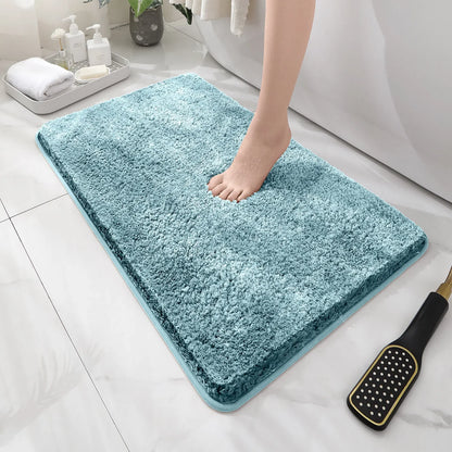 Plush Anti-Slip Bathroom Floor Mat Soft Absorbent Bath Mat Home Decor