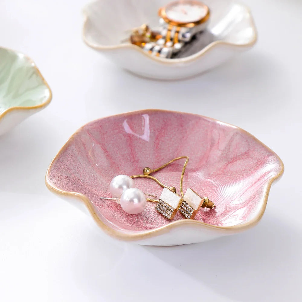 Ceramic Oval Jewellery Tray Decorative Storage Vanity Tray Home Decor