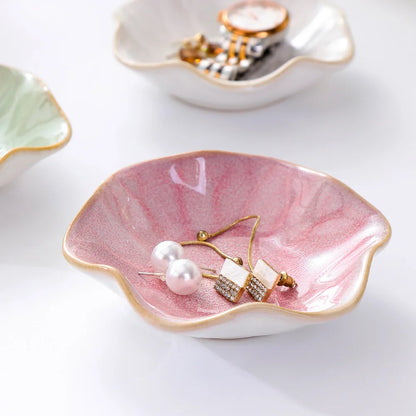 Ceramic Oval Jewellery Tray Decorative Storage Vanity Tray Home Decor
