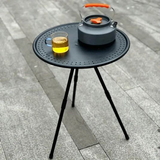 Portable Folding Camping Table Aluminum Lightweight Round Tea Table