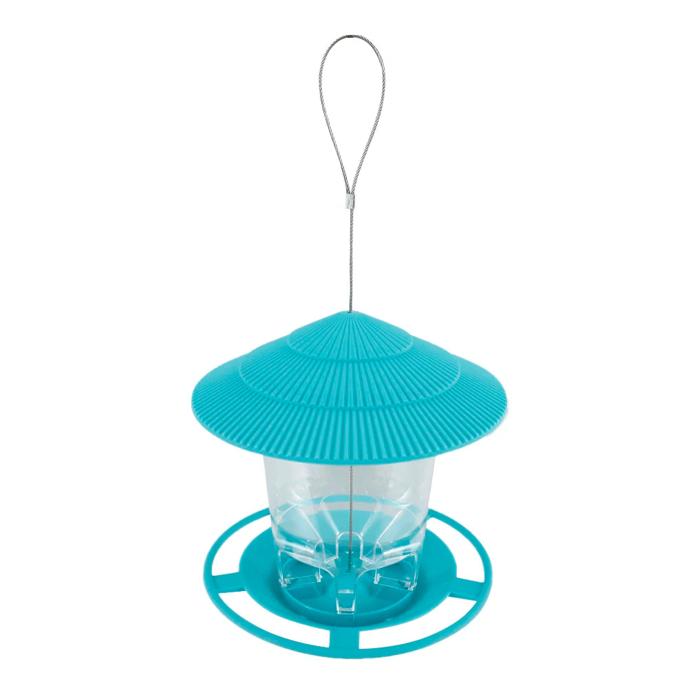 Hanging Bird Feeder Automatic Outdoor Garden Seed Dispenser Weather Resistant