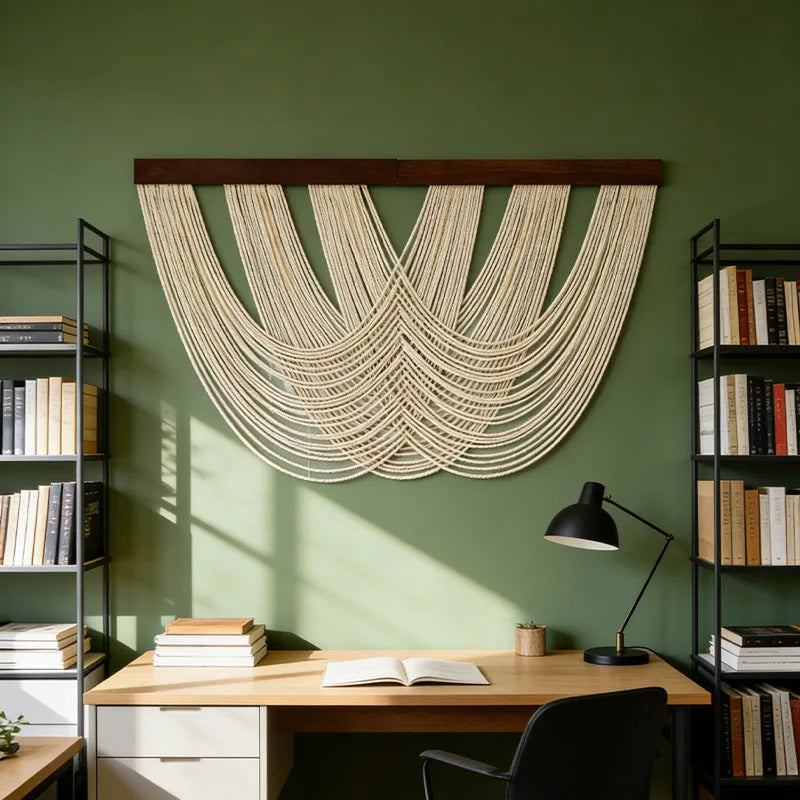 Handwoven Boho Macrame Wall Tapestry Woven Wall Hanging Home Decor