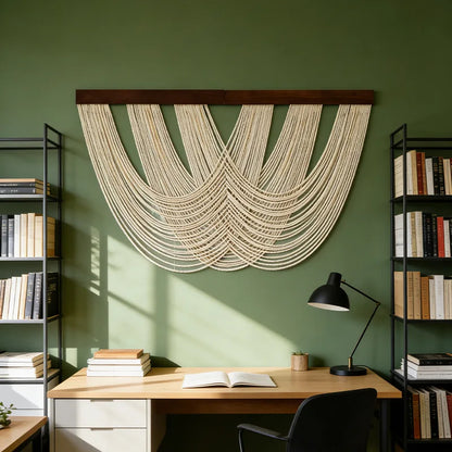 Handwoven Boho Macrame Wall Tapestry Woven Wall Hanging Home Decor