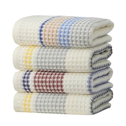 Cotton Waffle Towel Quick Dry Absorbent Bath Hand Face Cloth Bathroom Decor