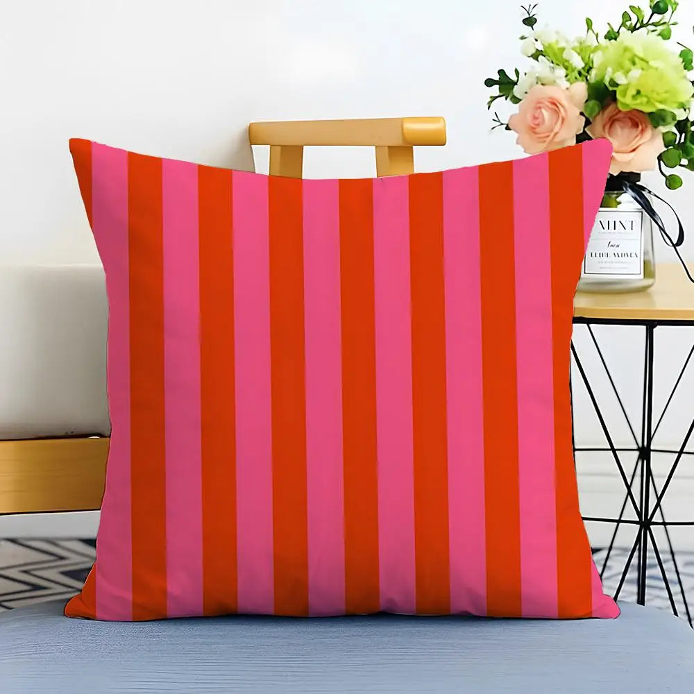 Bold Vertical Stripe Linen Cushion Cover Casual Sofa Bed Decor