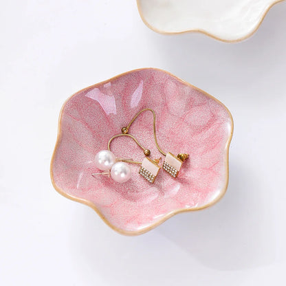 Ceramic Oval Jewellery Tray Decorative Storage Vanity Tray Home Decor
