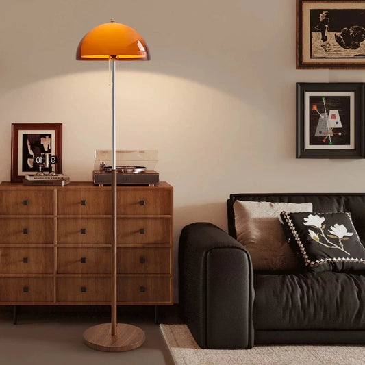 Modern Dark Acrylic Shade Floor Lamp Minimalist Standing Light Bedroom Home Decor