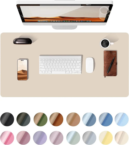 Non-Slip PU Leather Desk Pad Protector Large Office Desk Mat Home Decor