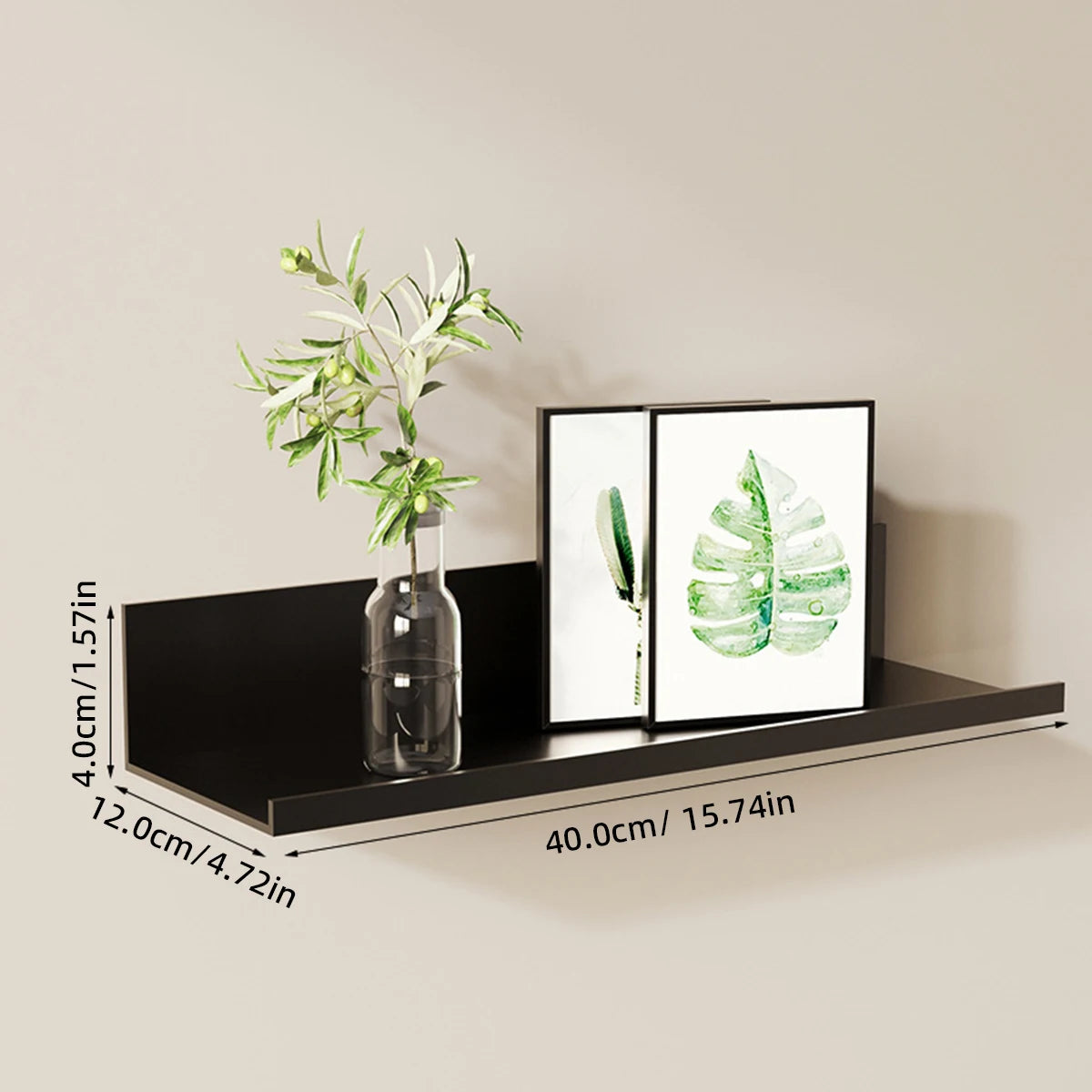 Floating Bathroom Wall Shelf Aluminium Storage Rack Home Decor
