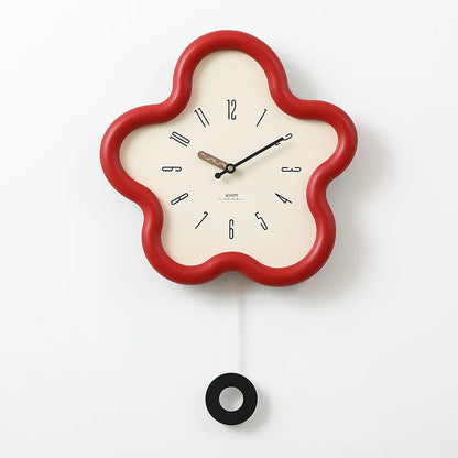 Minimalist Swinging Wall Clock 3D Digital Design Modern Living Room Home Decor